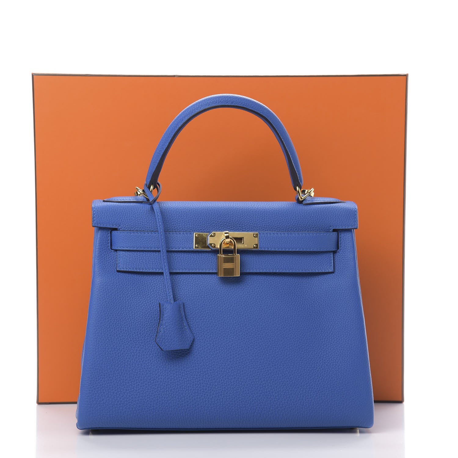 Hermes Togo Kelly Retourne 28 Bleu Zellige 11 of 11