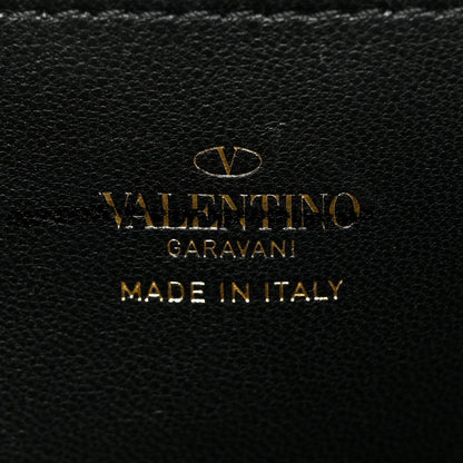 Valentino Garavani Metallic Calfskin Beaded Rockstud Evening Clutch Antique Bronze 6 of 13