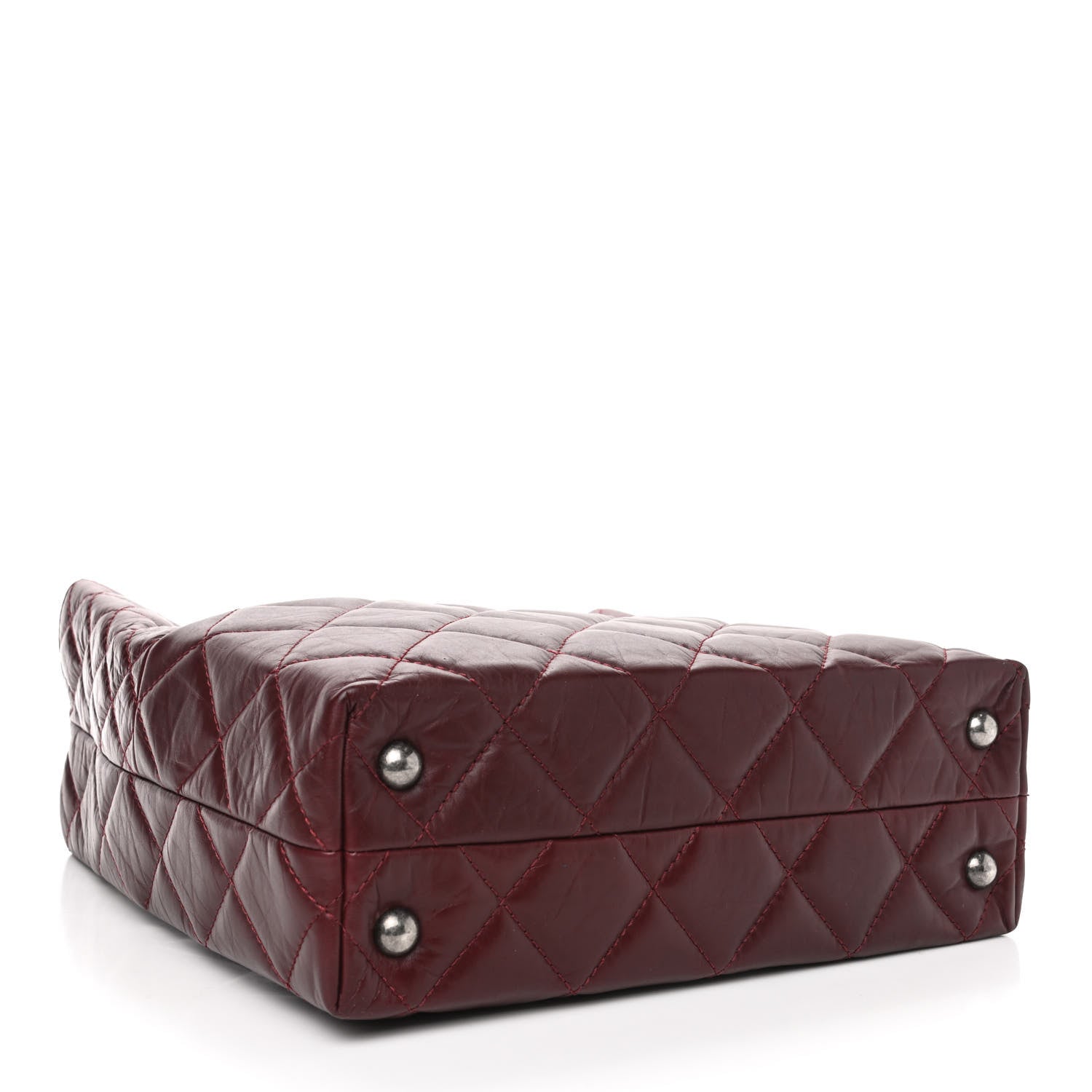 Chanel Aged Calfskin Quilted Reissue 2.55 Tote Dark Burgundy 3 of 4