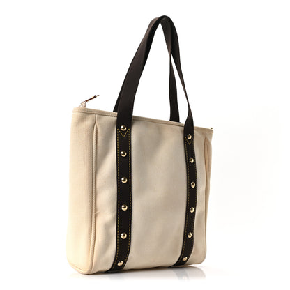 Louis Vuitton Toile Antigua Cabas MM Tote White 4 of 17