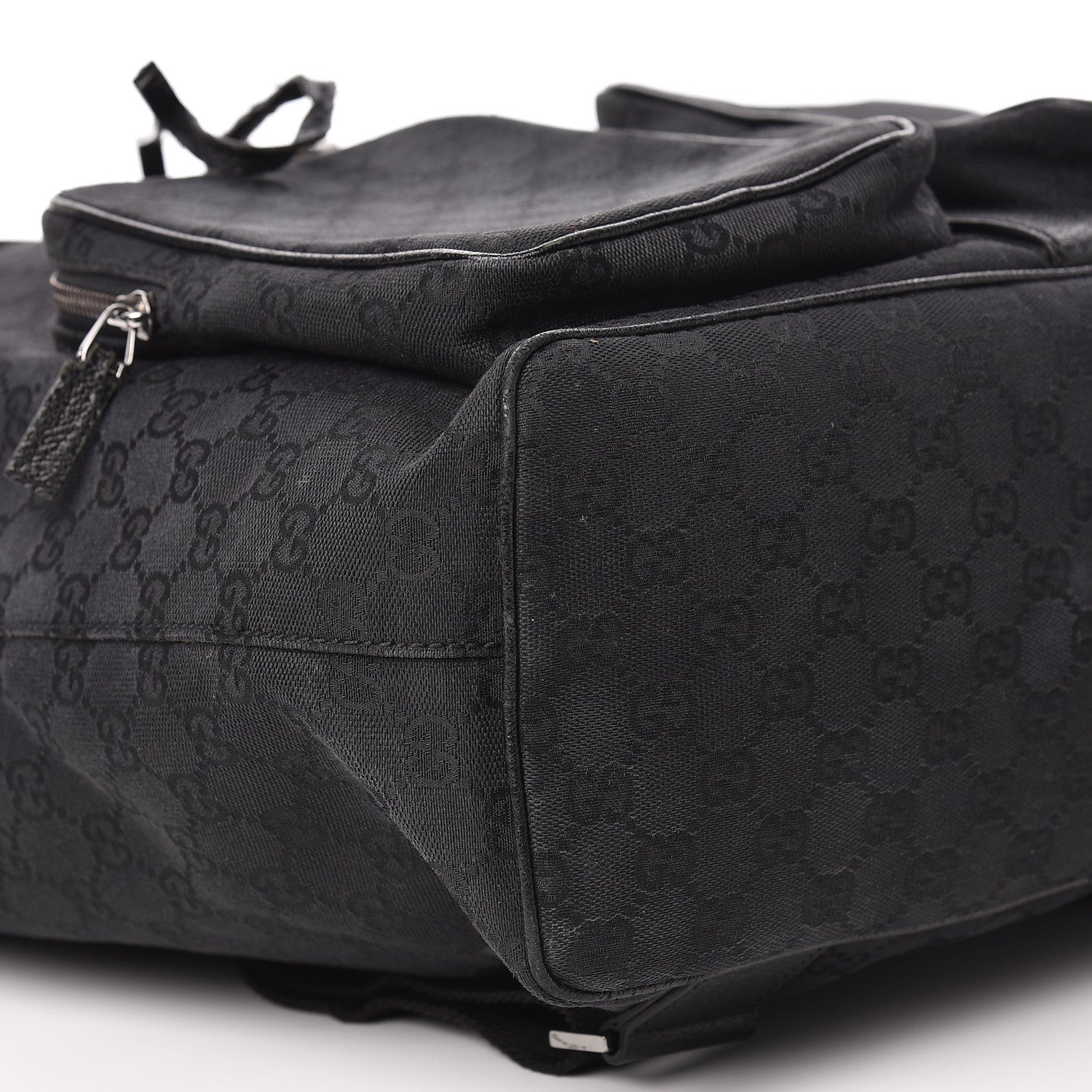 Gucci GG Monogram Single Buckle Backpack Black 16 of 18