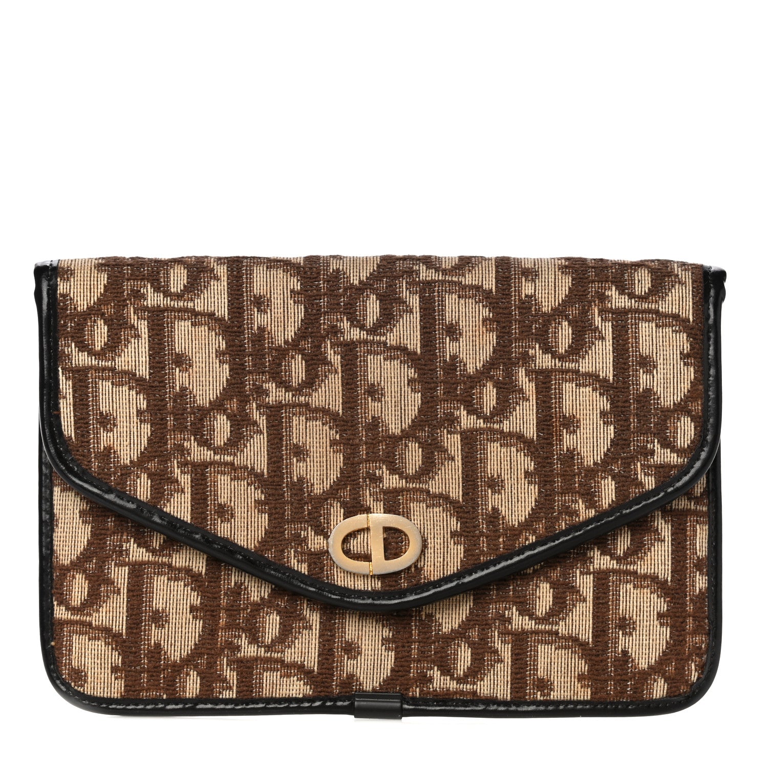 Christian Dior Monogram Envelope Flap Pouch Brown 1 of 8