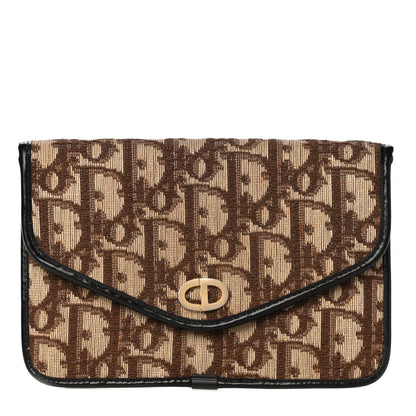 Christian Dior Monogram Envelope Flap Pouch Brown 1 of 8