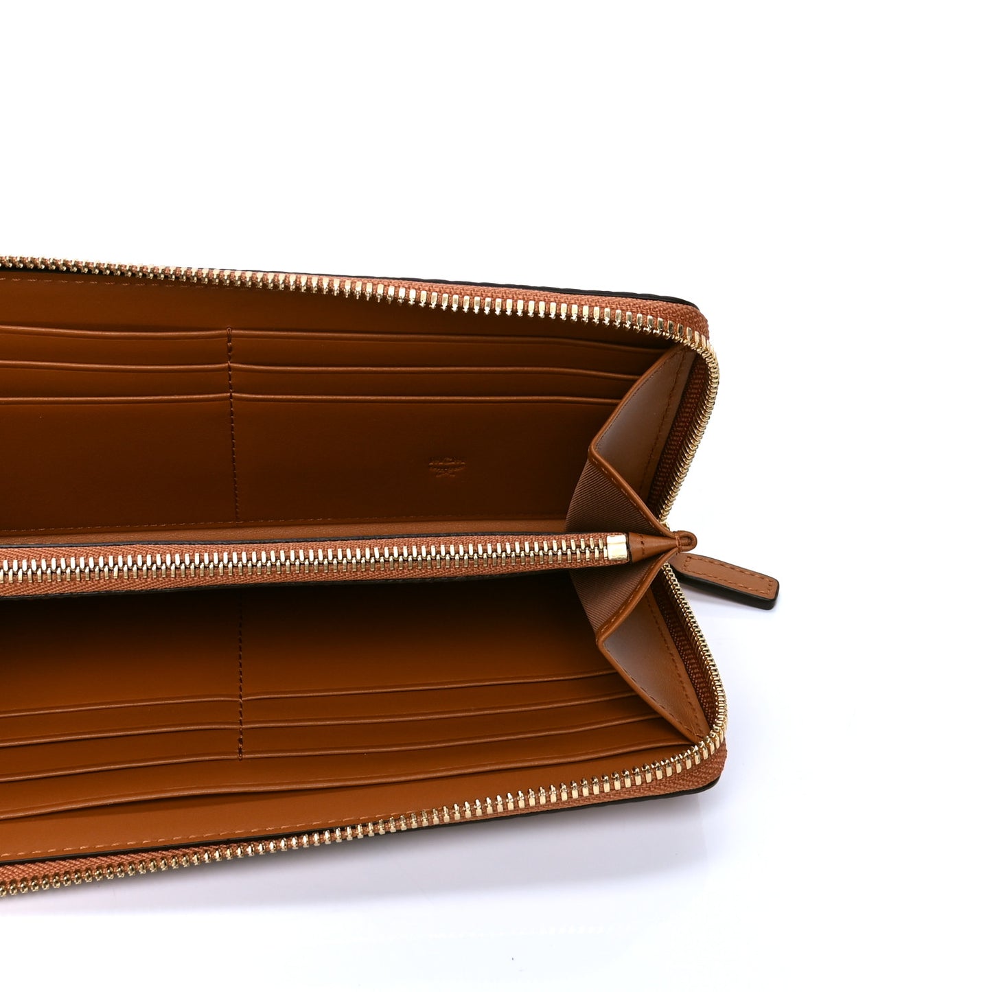 Visetos Large Zip Around Wallet Cognac