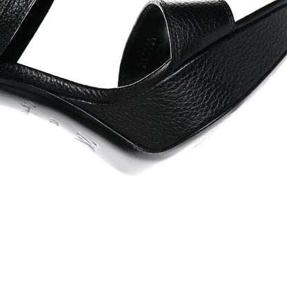 Louis Vuitton Grained Calfskin Horizon Sandals 37 Black 8 of 11