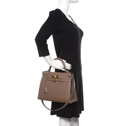 Hermes Epsom Kelly Sellier 28 Etoupe 2 of 14