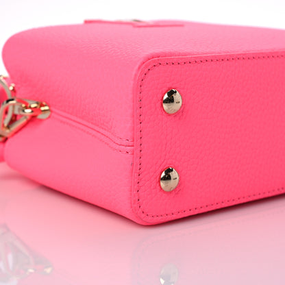 Louis Vuitton Taurillon Monogram Tuffetage Capucines Mini Fluo Pink 6 of 7