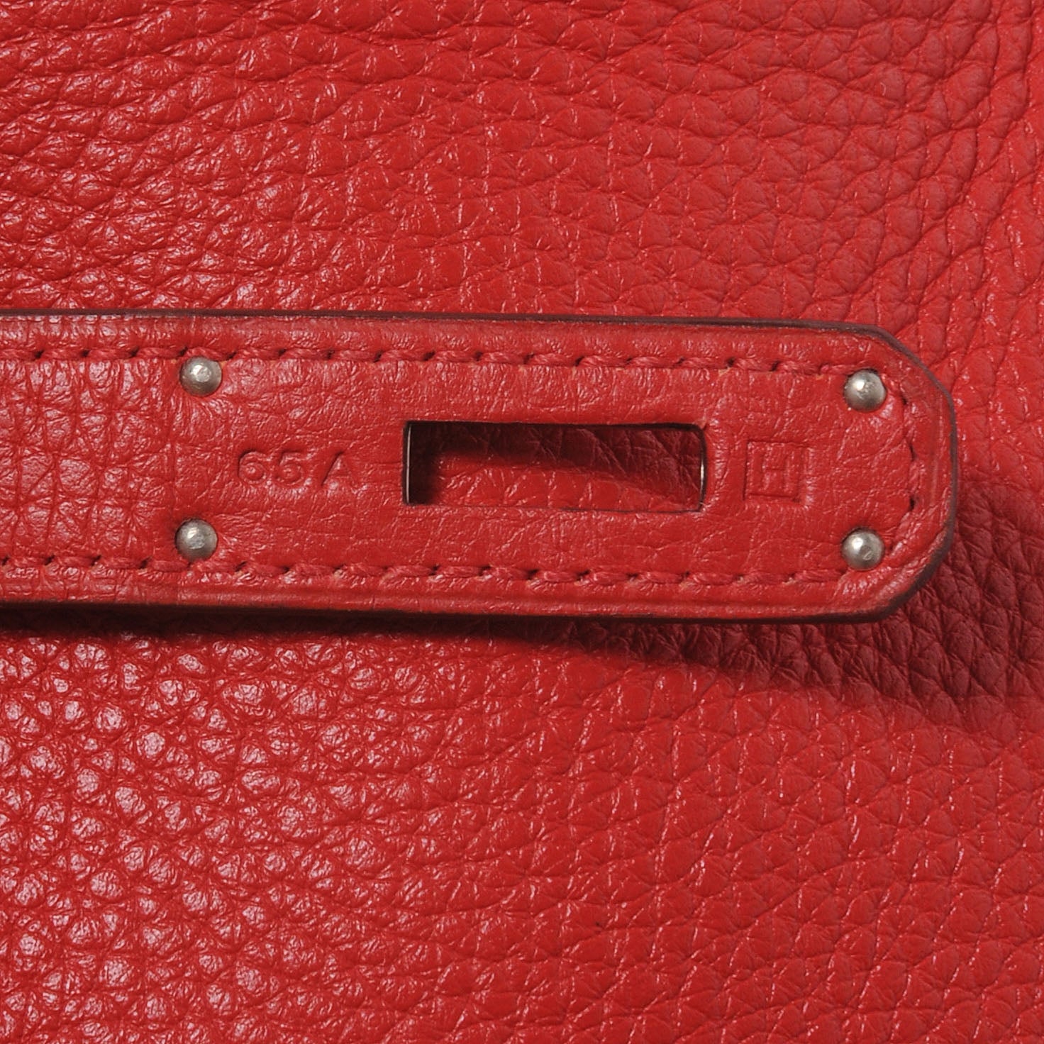Hermes Taurillon Clemence Birkin 35 Rouge 9 of 12