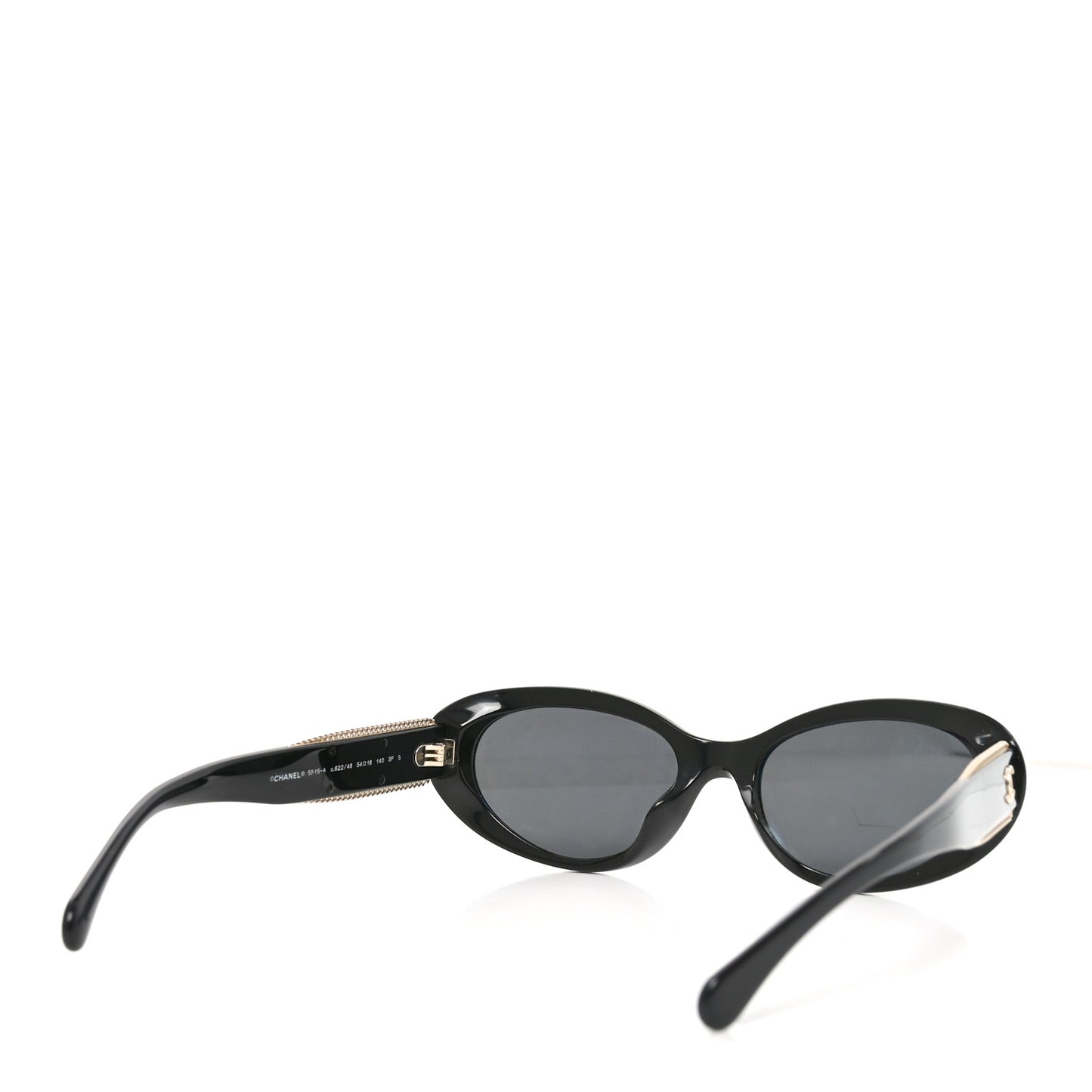 Acetate Oval Sunglasses 5515-A Black