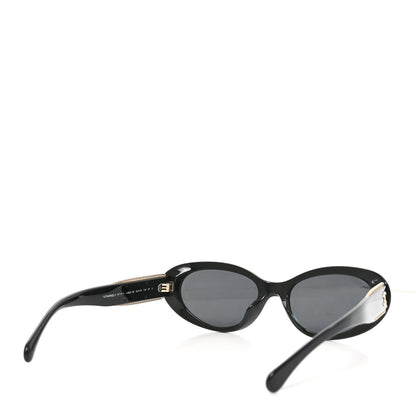 Chanel Acetate Oval Sunglasses 5515-A Black 4 of 7