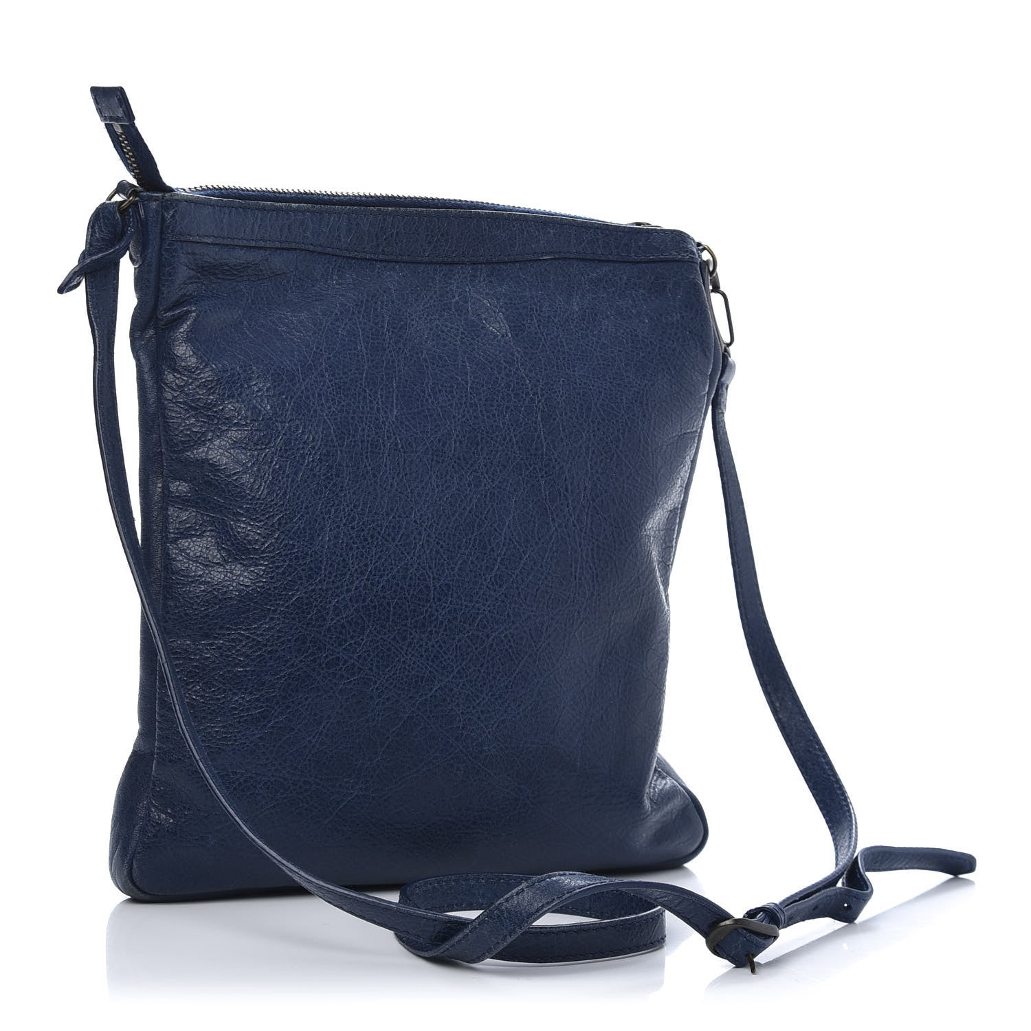 Balenciaga Agneau Classic Hardware Flat Crossbody Bleu Mineral 4 of 16