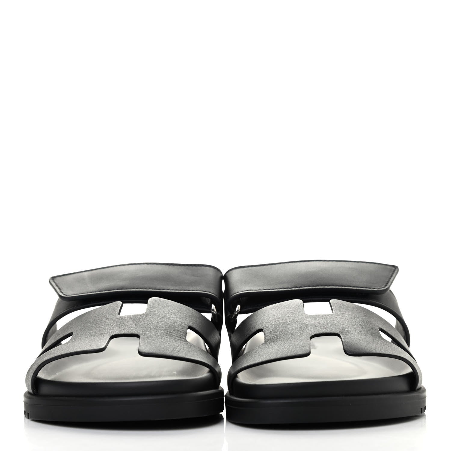 Hermes Calfskin Womens Chypre Sandals 36 Black 2 of 4