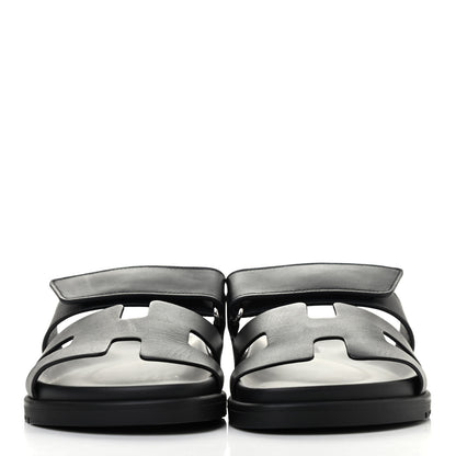 Hermes Calfskin Womens Chypre Sandals 36 Black 2 of 4