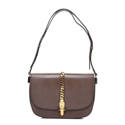 Gucci Lizard Small Sylvie 1969 Messenger Bag Taupe 1 of 18