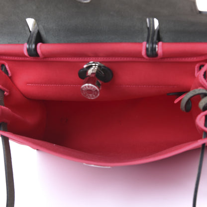 Hermes Vache Hunter Toile Herbag Zip 31 PM Rose Extreme Black 4 of 8