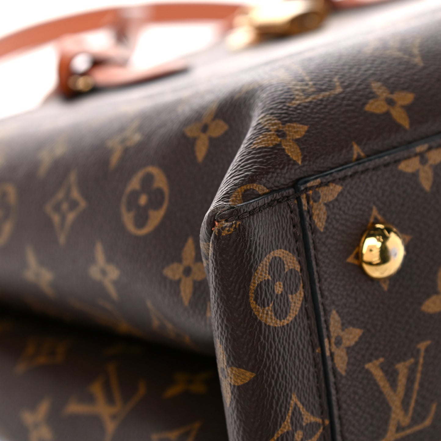 Monogram Flower Tote Caramel