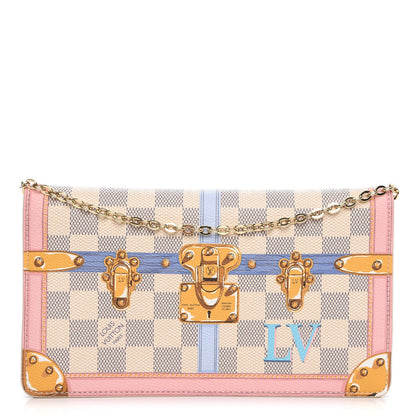 Louis Vuitton Damier Azur Summer Trunks Pochette Weekend 1 of 8