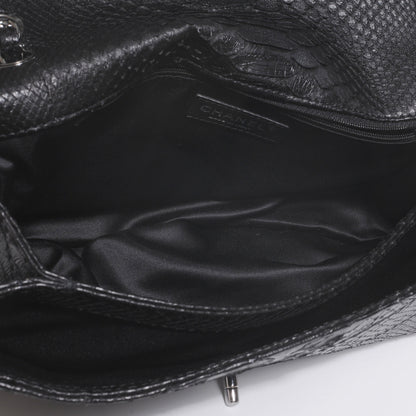 Chanel Python Stitch Flap Black 5 of 8