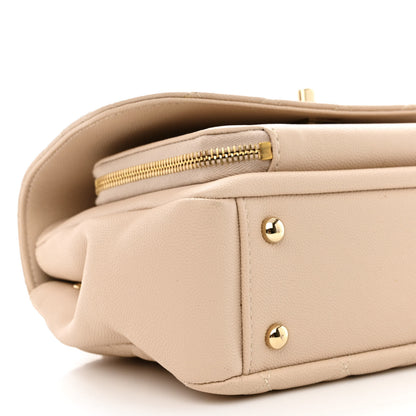 Chanel Caviar Quilted Medium Business Affinity Flap Beige 9 of 10