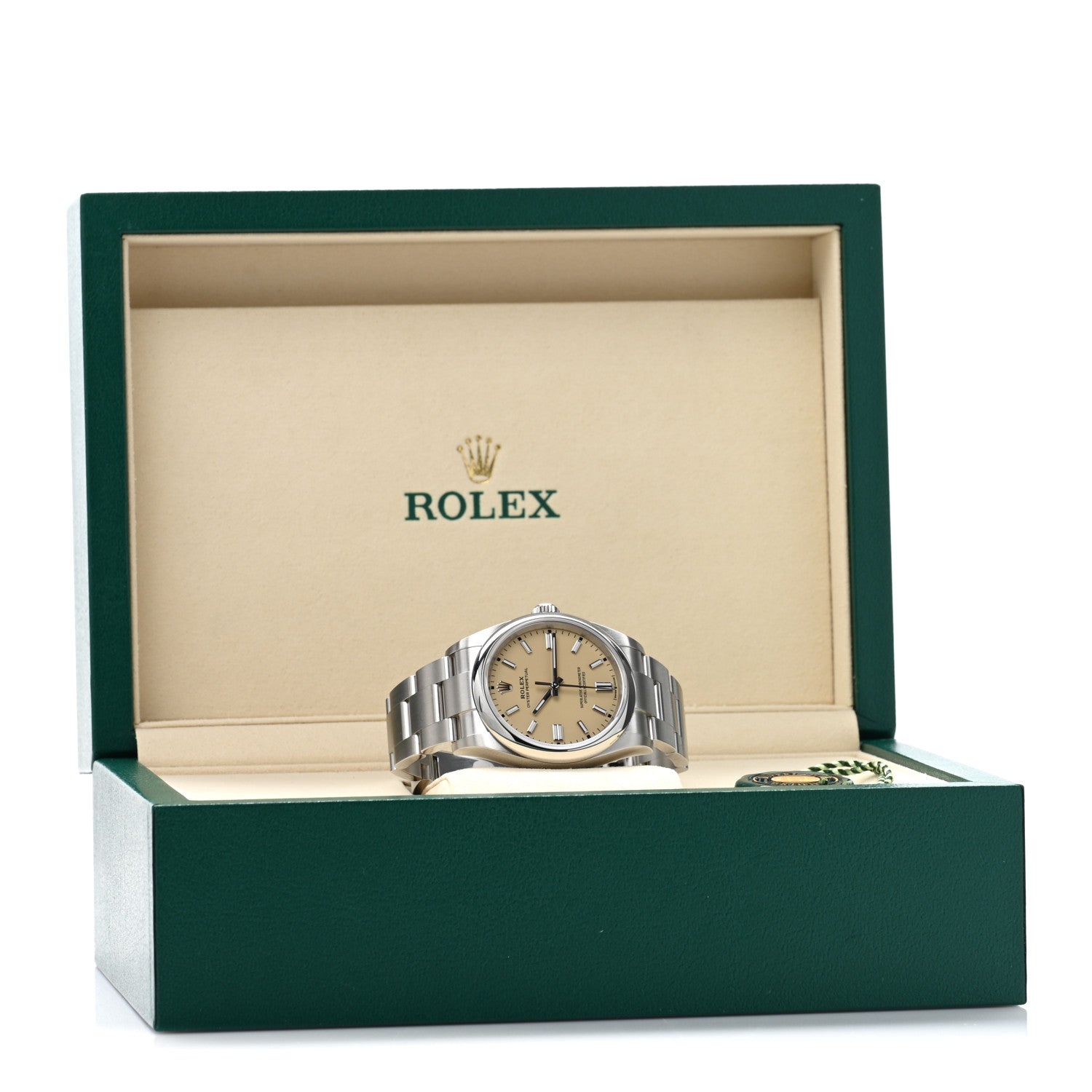 Rolex Stainless Steel 36mm Oyster Perpetual Watch Beige 126000 5 of 5