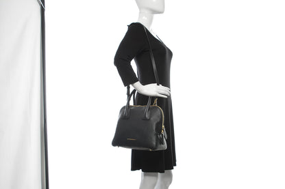 Burberry London Grainy Calfskin Small Greenwood Bowling Bag Black 2 of 13