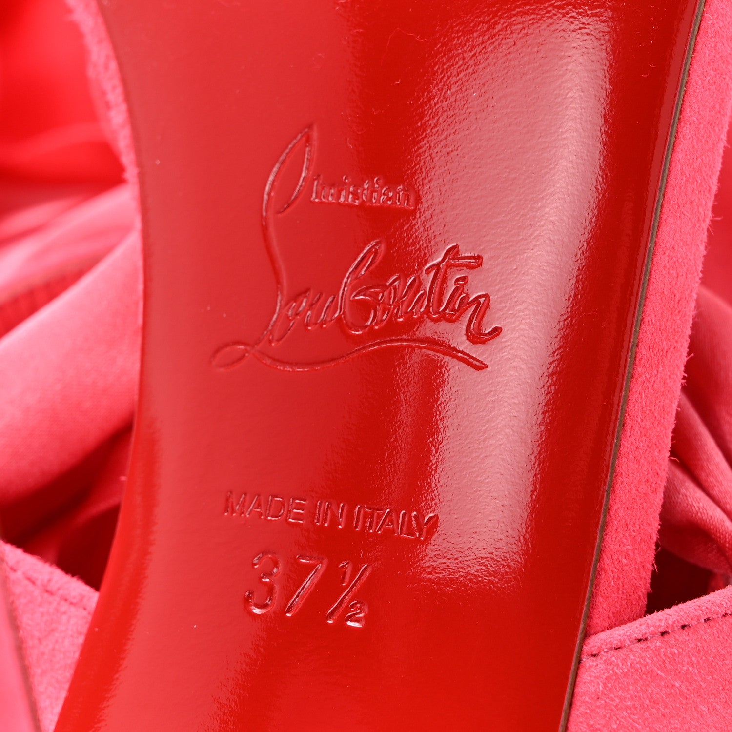 Christian Louboutin Crepe Foulard Cheville 100 Sandals 37.5 Magnifique 7 of 11