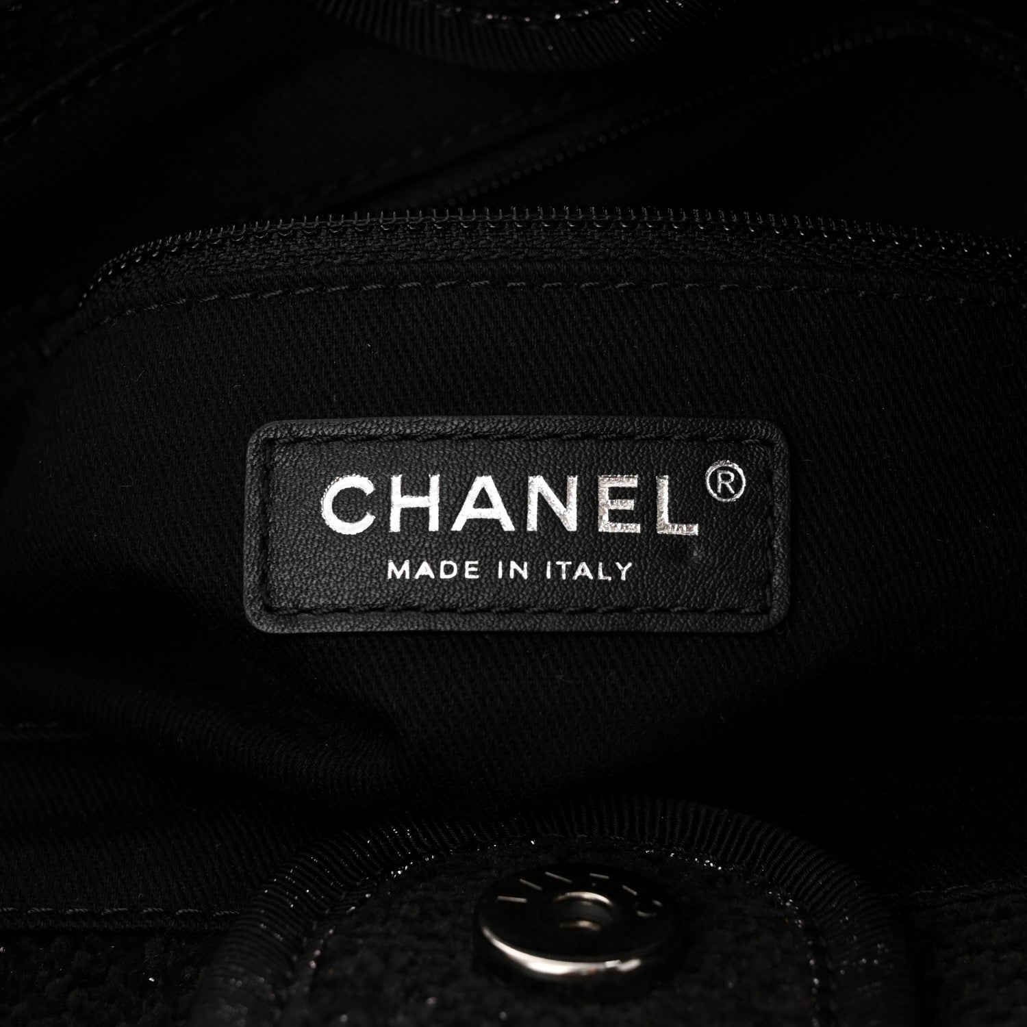 Chanel Lurex Boucle Mini Deauville Tote Black 6 of 10