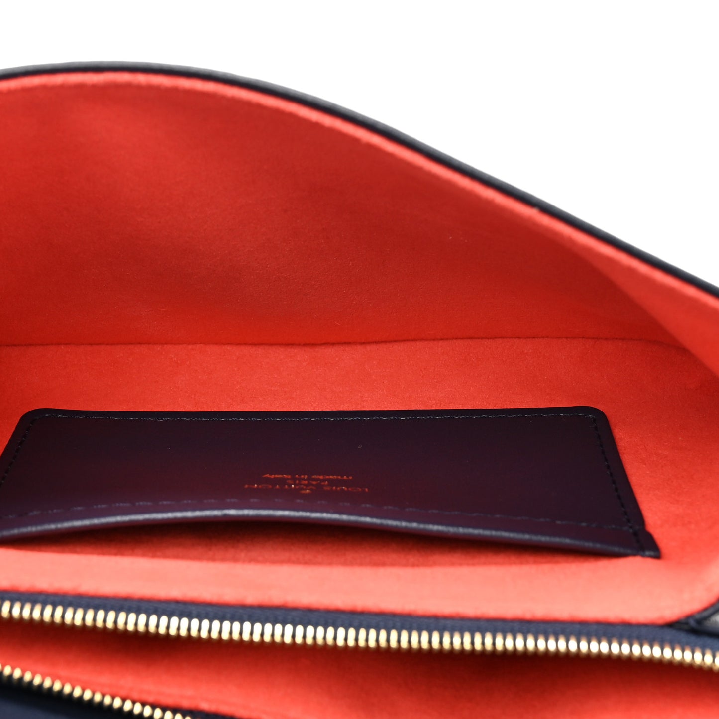 Lambskin Embossed Monogram LV Garden Pochette Coussin Navy