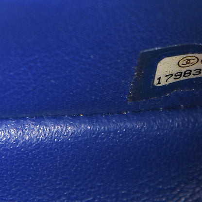 Chanel Lambskin Quilted Mini Rectangular Flap Dark Blue 6 of 10