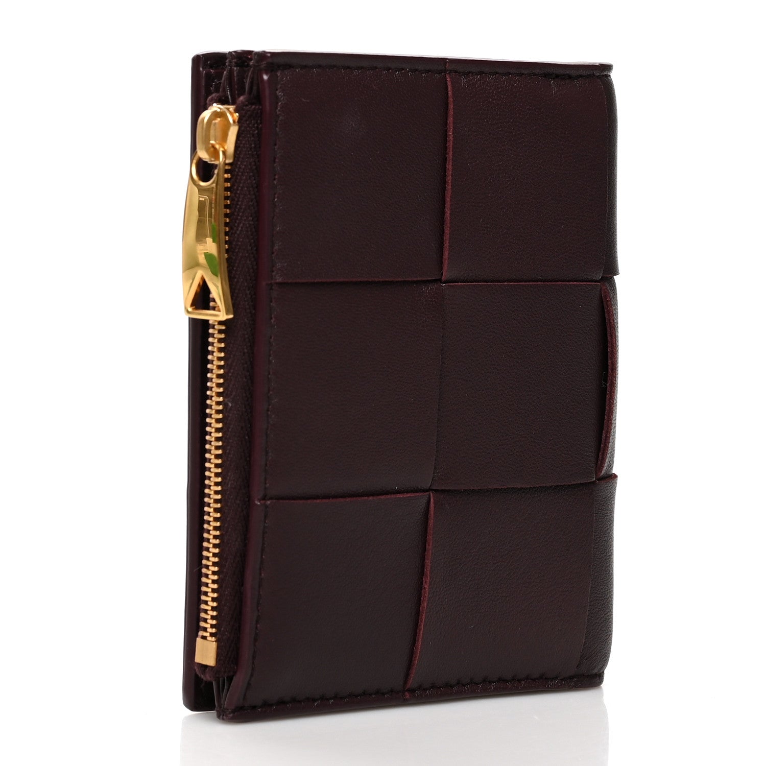 Bottega Veneta Nappa Maxi Intrecciato Card Holder Grape 3 of 9