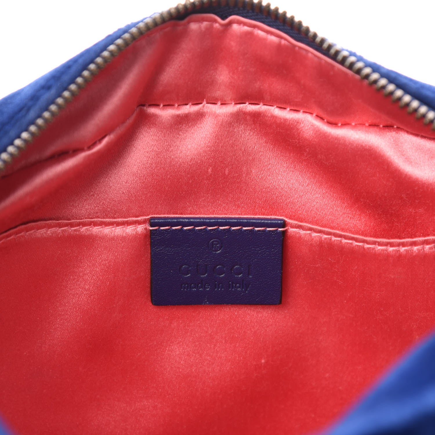 Gucci Velvet Matelasse Small GG Marmont Chain Shoulder Bag Cobalt 8 of 10