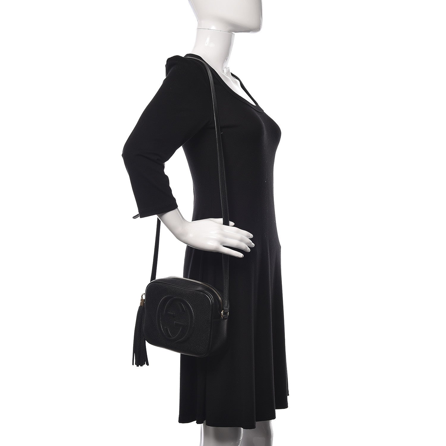 Gucci Pebbled Calfskin Small Soho Disco Bag Black 2 of 11