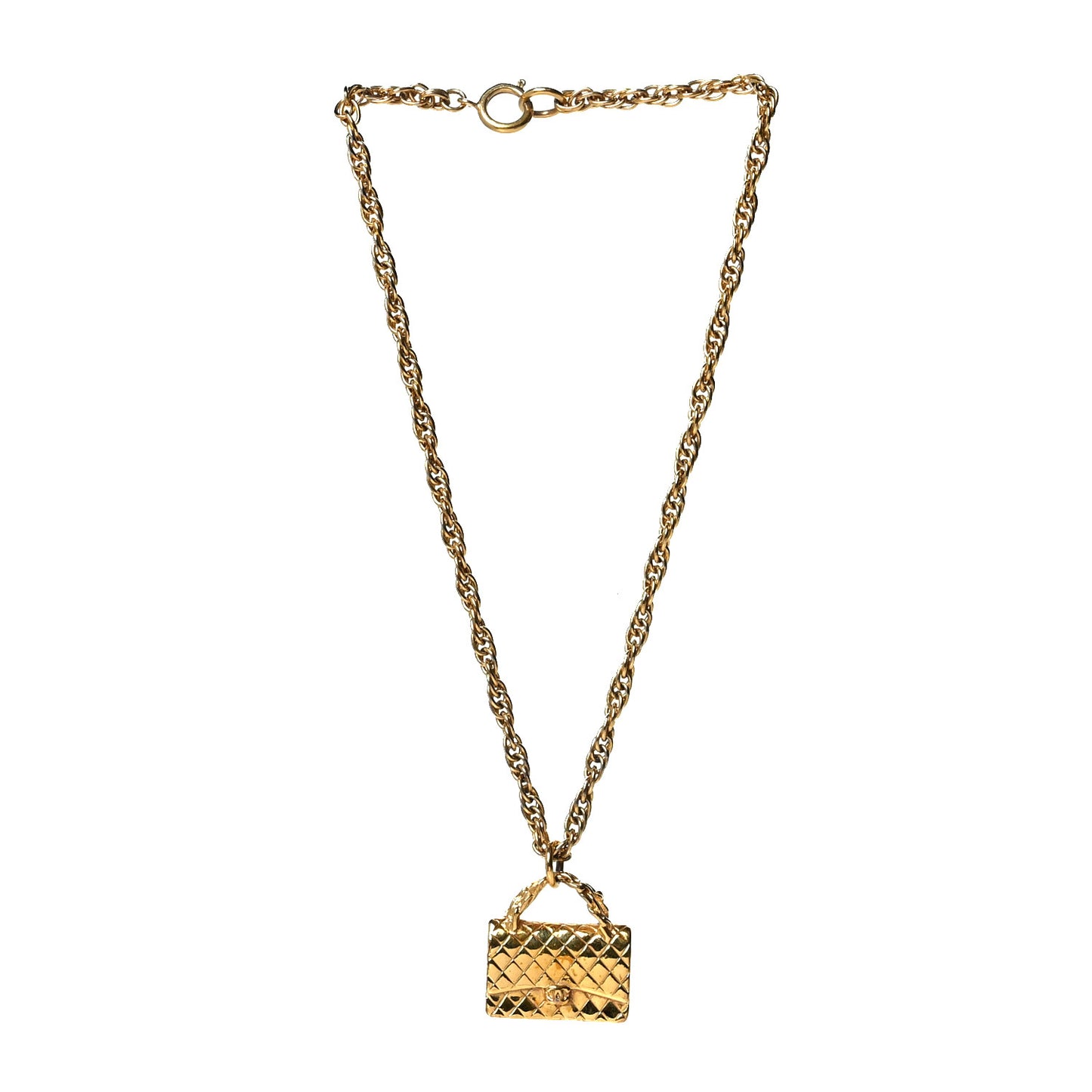 2.55 Flap Bag Necklace Gold