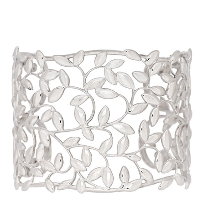 Tiffany Sterling Silver Wide Paloma Picasso Olive Leaf Cuff Bracelet 1 of 4