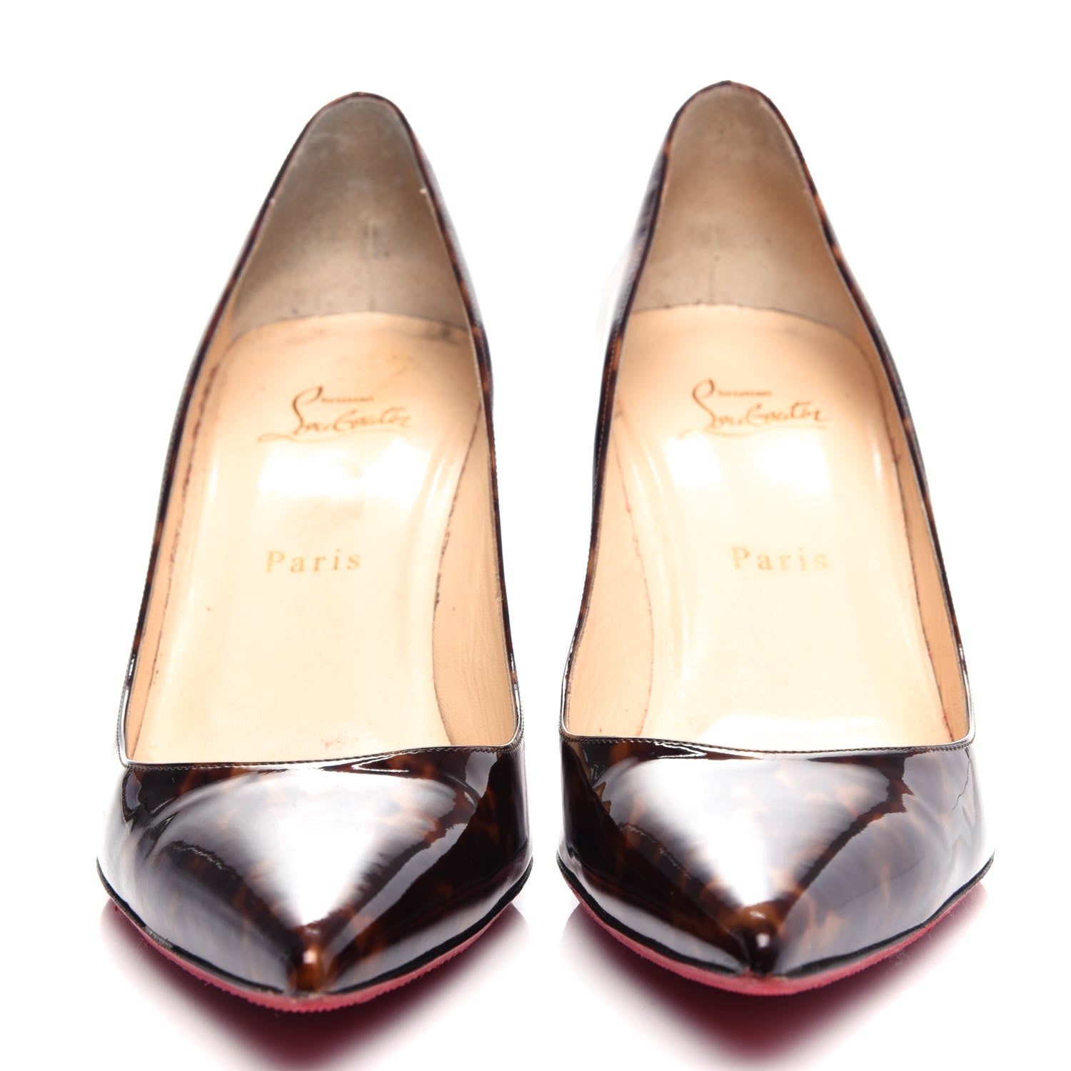 Christian Louboutin Patent Tartaruga Decollete 554 70 Pumps 40.5 Testa Di Moro 5 of 11