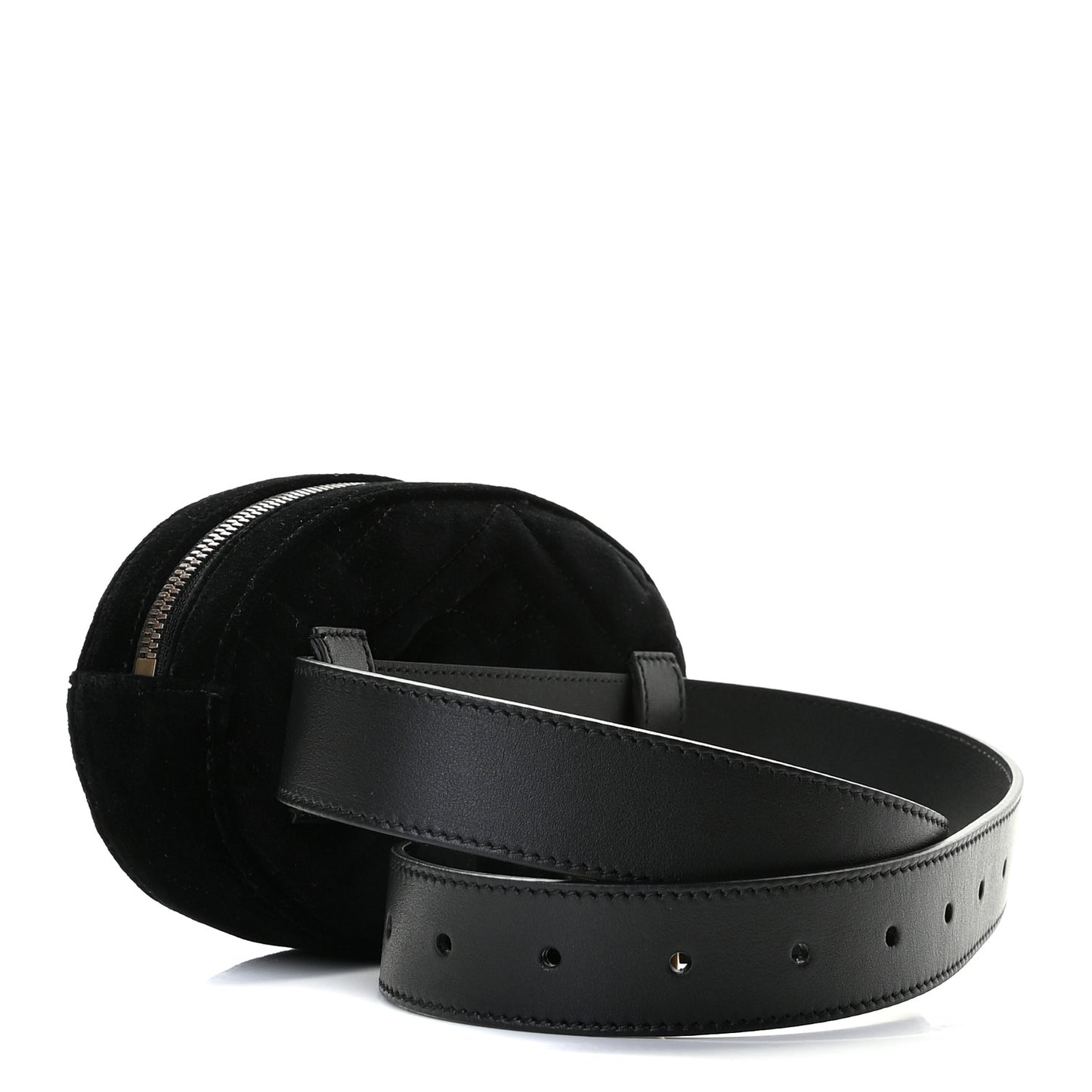 Velvet Matelasse GG Marmont Belt Bag 85 34 Black