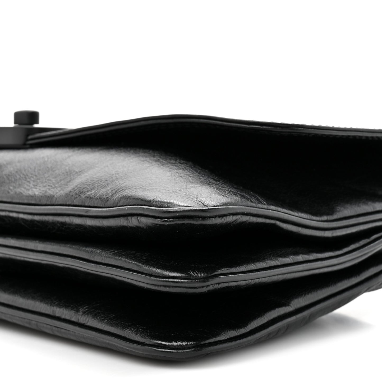 Calfskin Medium BB Soft Flap Bag Black