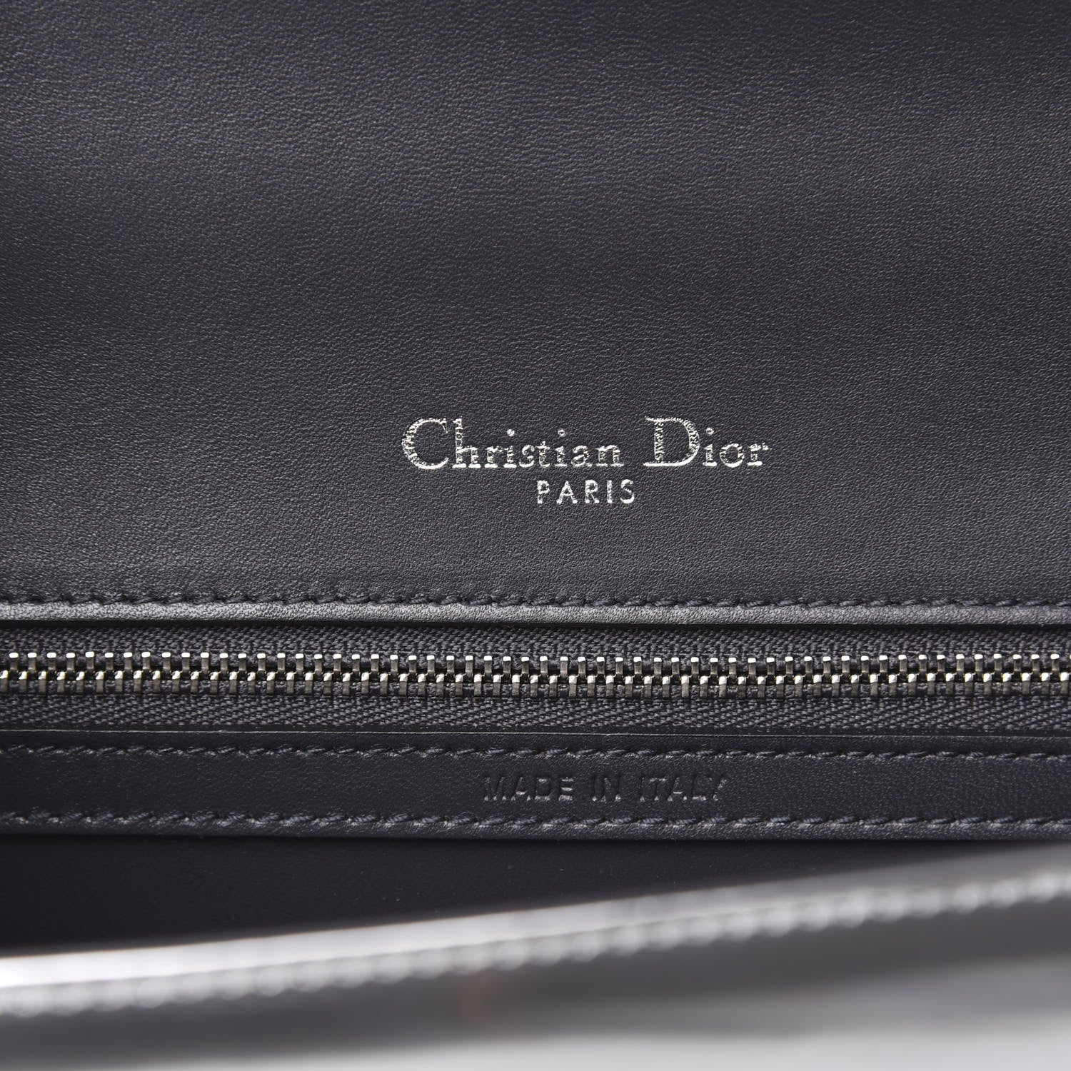 Christian Dior Metallic Patent Micro-Cannage Medium Diorama Flap Bag Silver 6 of 10