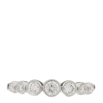 Tiffany Platinum Diamond Jazz Graduated Band Ring 49 5 1 of 4
