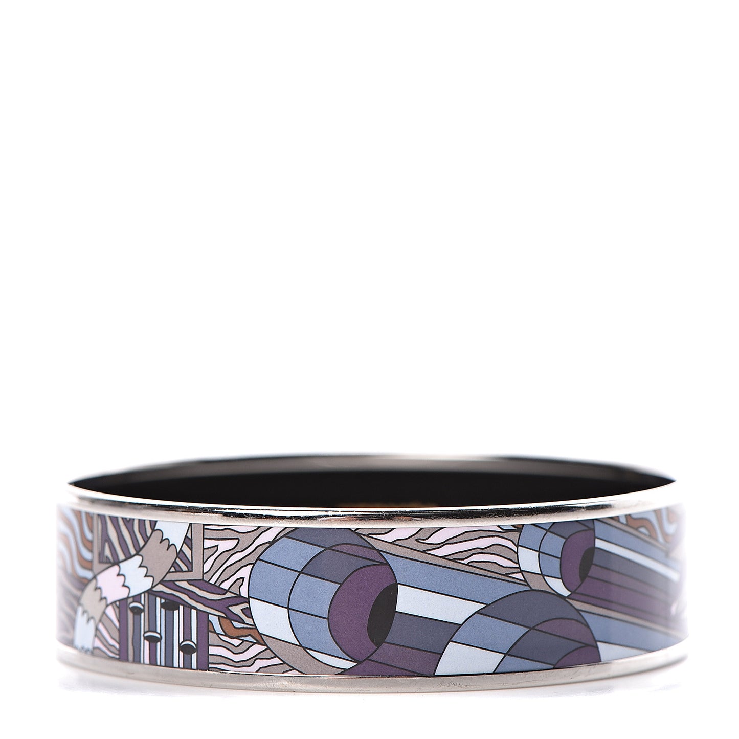 Enamel Printed Point D’Orgue Wide Bracelet 70
