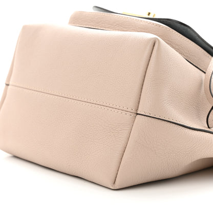 Louis Vuitton Calfskin Lockme Bucket MM Greige 9 of 10
