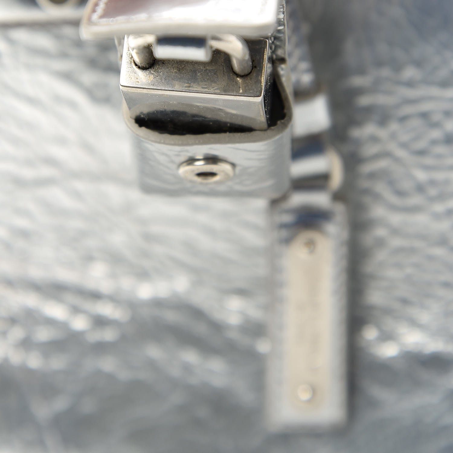 Saint Laurent Metallic Crinkled Calfskin Nano Supple Sac De Jour Silver 11 of 11