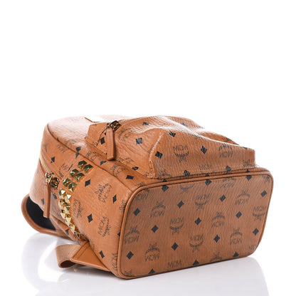 MCM Visetos Small Side Stud Stark Backpack Cognac 4 of 11