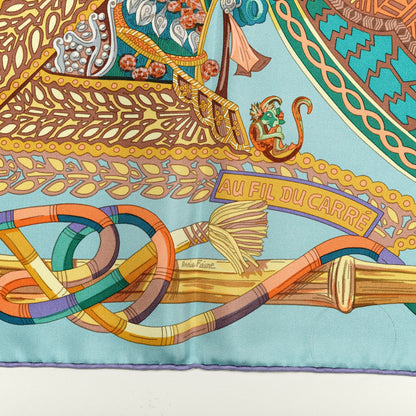 Hermes Silk Au Fil Du Carre Scarf 90 2 of 4