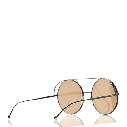 Fendi Metal F is Fendi Printed Run Away Round Frame Sunglasses FF 0285/S Black 4 of 7