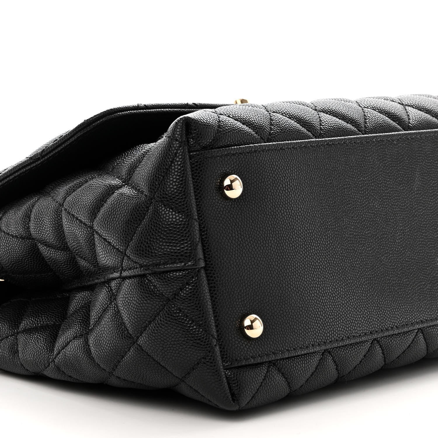 Chanel Caviar Quilted Small Coco Handle Flap Black 8 of 9