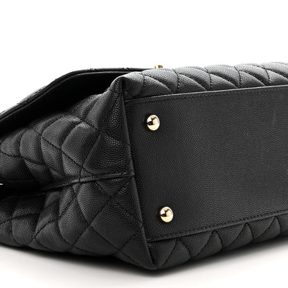 Chanel Caviar Quilted Small Coco Handle Flap Black 8 of 9