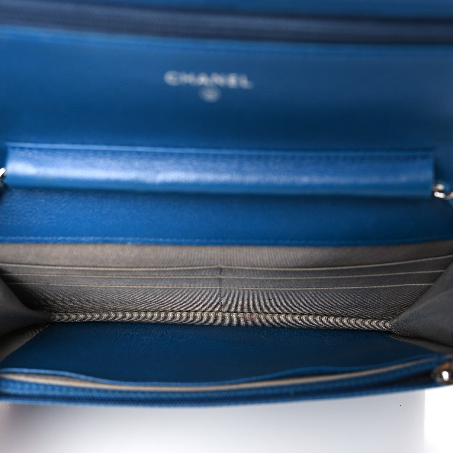 Chanel Caviar Sevruga Wallet on Chain WOC Blue 5 of 11