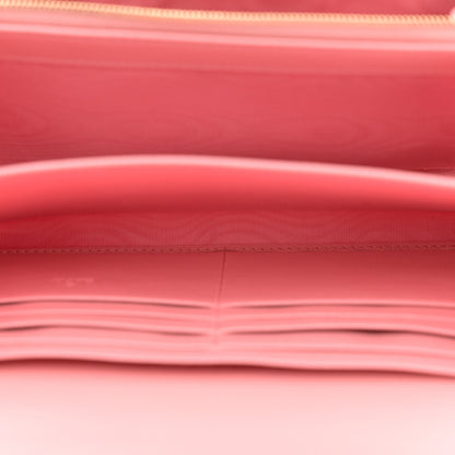 Gucci Azalea Calfskin Enamel Matelasse Diagonal Torchon GG Marmont Chain Wallet New Cherry Red Wild Rose 5 of 11