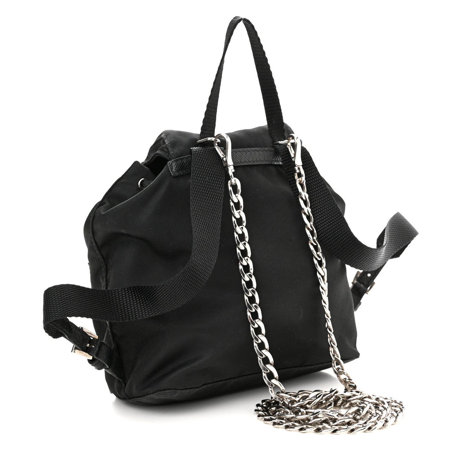 Nylon Vela Mini Crossbody Backpack Black